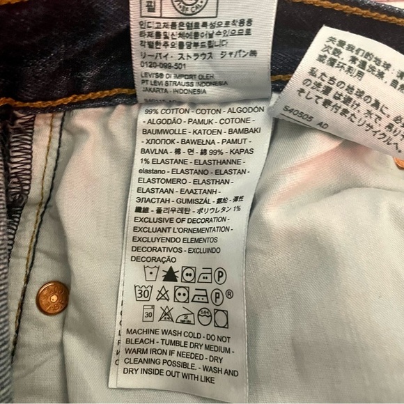 Levi's Wedgie Button Fly High Waist Straight Leg Jean Medium Wash Size 27 - Picture 14 of 15